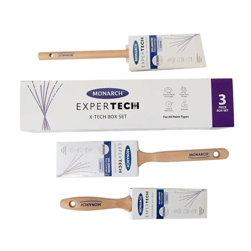 Juego de brochas Monarch X-Tech (3 piezas)