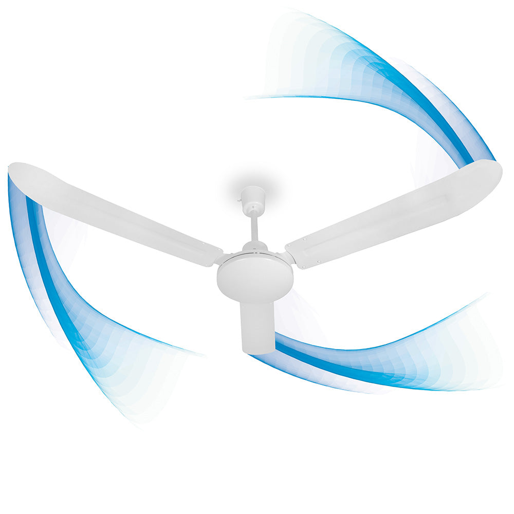 Ventilador De Techo Metal Ceja Bco 56" 64W 5 Velocidades Iusa