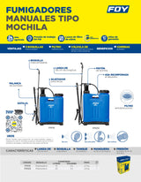 Fumigador tipo mochila 16 Lt Foy