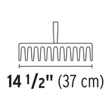 Rastrillo recto de 14 dientes, mango 54"